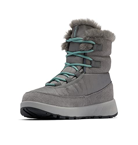 Columbia Slopeside Peak Luxe, damskie buty zimowe, City Grey Dusty Green, 42 EU