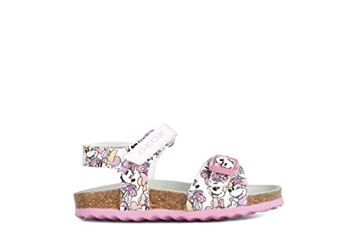Geox Sandały dla chłopców i dziewczynek B CHALKI Girl Sandal, białe/fantazyjney, 25 EU, White Fantasy, 25 EU