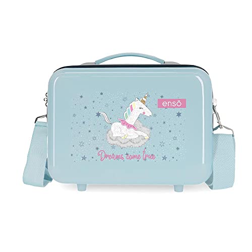 Enso Dreams Come True Neceser Możliwość adaptacji z Obudowa na messenger Niebieski 29x21x15 cms Sztywny ABS 9,14L 0,6 kg, niebieski, Neceser, kosmetyczka z paskiem na ramię