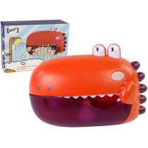 Dinozaur do kąpieli produkujący bańki czerwony Leantoys