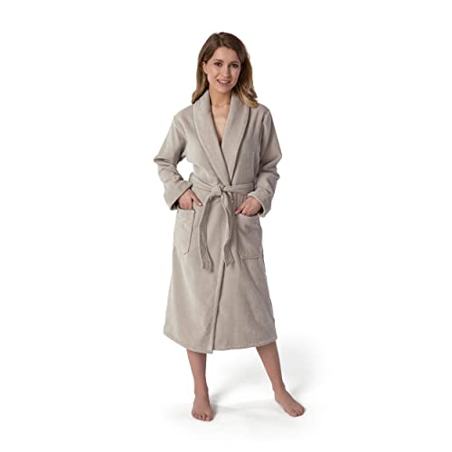 Möve Homewear Szlafrok, Płaszcz z naszyjnikiem, Srebrny szary, 4248