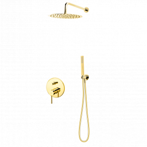 FDESIGN FD1-FLS-7PSET1-55 FLUSSO GOLD SYSTEM PRYSZNICOWO WANNOWY PODTYNKOWY