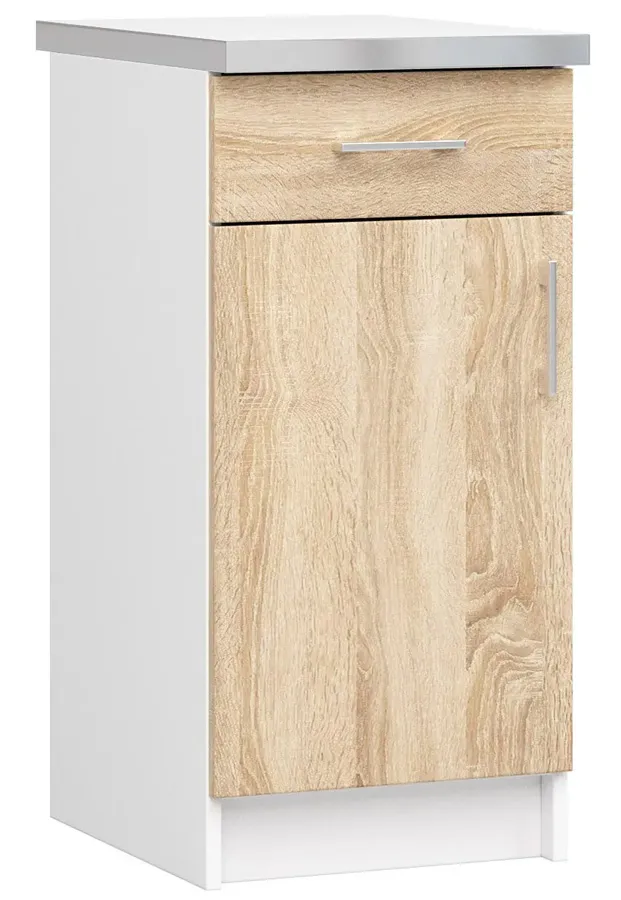 Dolna szafka kuchenna z blatem dąb sonoma 40 cm N2-G94