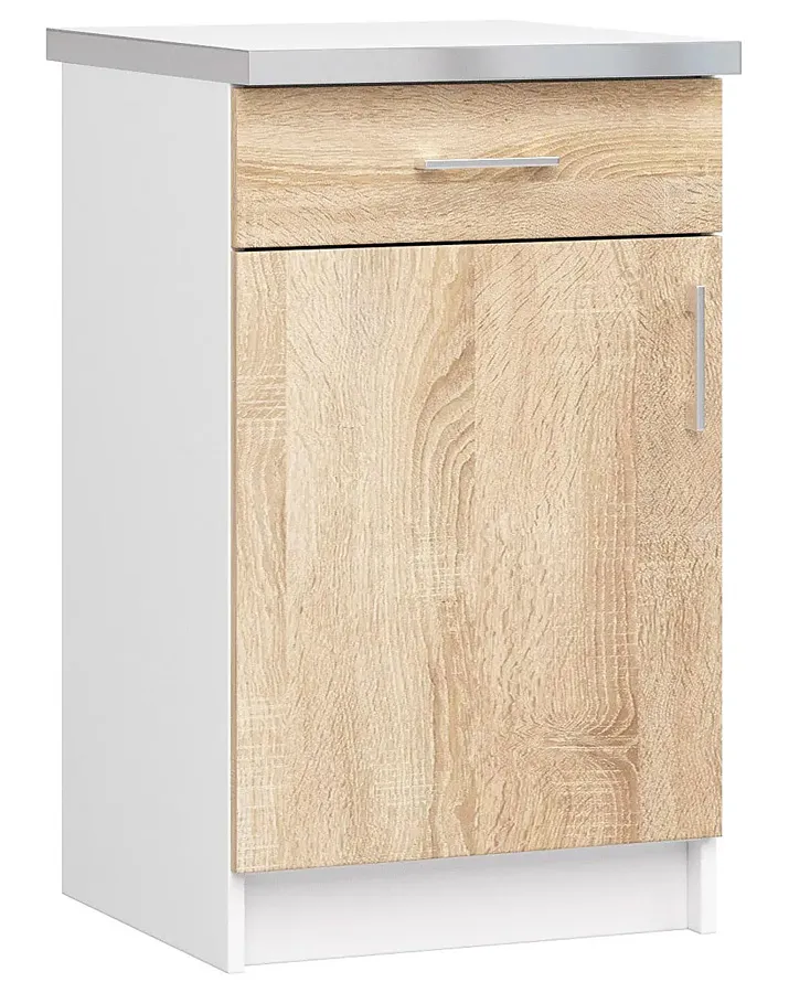 Dolna szafka kuchenna z blatem dąb sonoma 50 cm F0-P96
