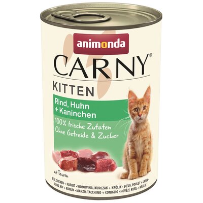 Animonda Carny Kitten Kurczak + Królik Puszka 400g
