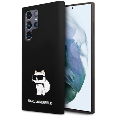 Karl Lagerfeld KLHCS23LSNCHBCK S23 Ultra S918 hardcase czarny/black Silicone Choupette