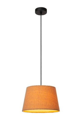 Woolly lampa wisząca 1-punktowa czarna/ochra żółta 10416/01/44