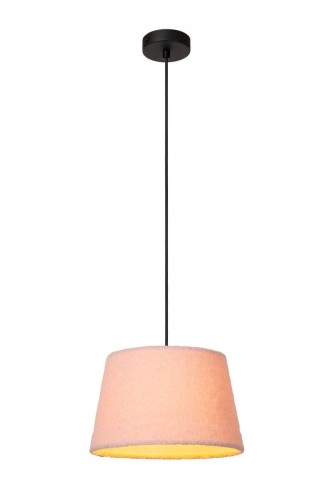 Woolly lampa wisząca 1-punktowa czarna/różowa 10416/01/66