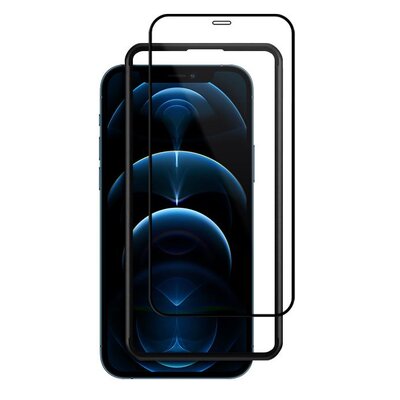 Crong Crong Anti-Bacterial 3D Armour Glass  Szkło hartowane 9H na cały ekran iPhone 12 / iPhone 12 Pro + ramka instalacyjna CRG-AB3DAG-IP61 CRG-AB3DAG-IP61