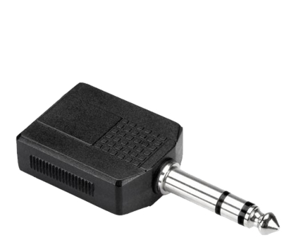 Adapter 2 x gniazdo TRS 6.35 mm - wtyk TRS 6.35 mm HOSA