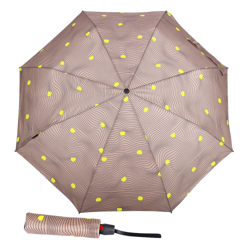 Parasol damski składany Knirps T.200 Ecorepel, zielone kropki