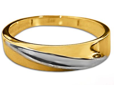Złoty pierścionek 585 obrączka białe złoto 15r
