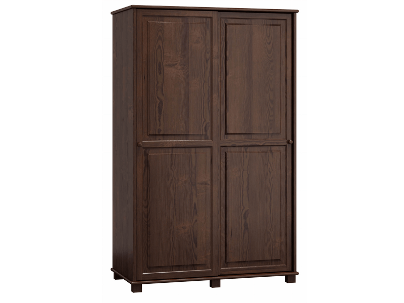 Szafa sosnowa 2D nr8 drzwi przesuwne wieszak/półki S133 orzech