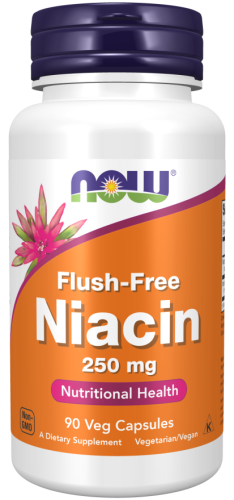Now Foods Niacin Flush-Free 250mg, 90vcaps. - Niacyna - Witamina B-3 - PP 21PRONIACE