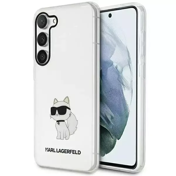 Etui ochronne na telefon Karl Lagerfeld KLHCS23SHNCHTCT do Samsung Galaxy S23 S911 transparent hardcase Ikonik Choupette