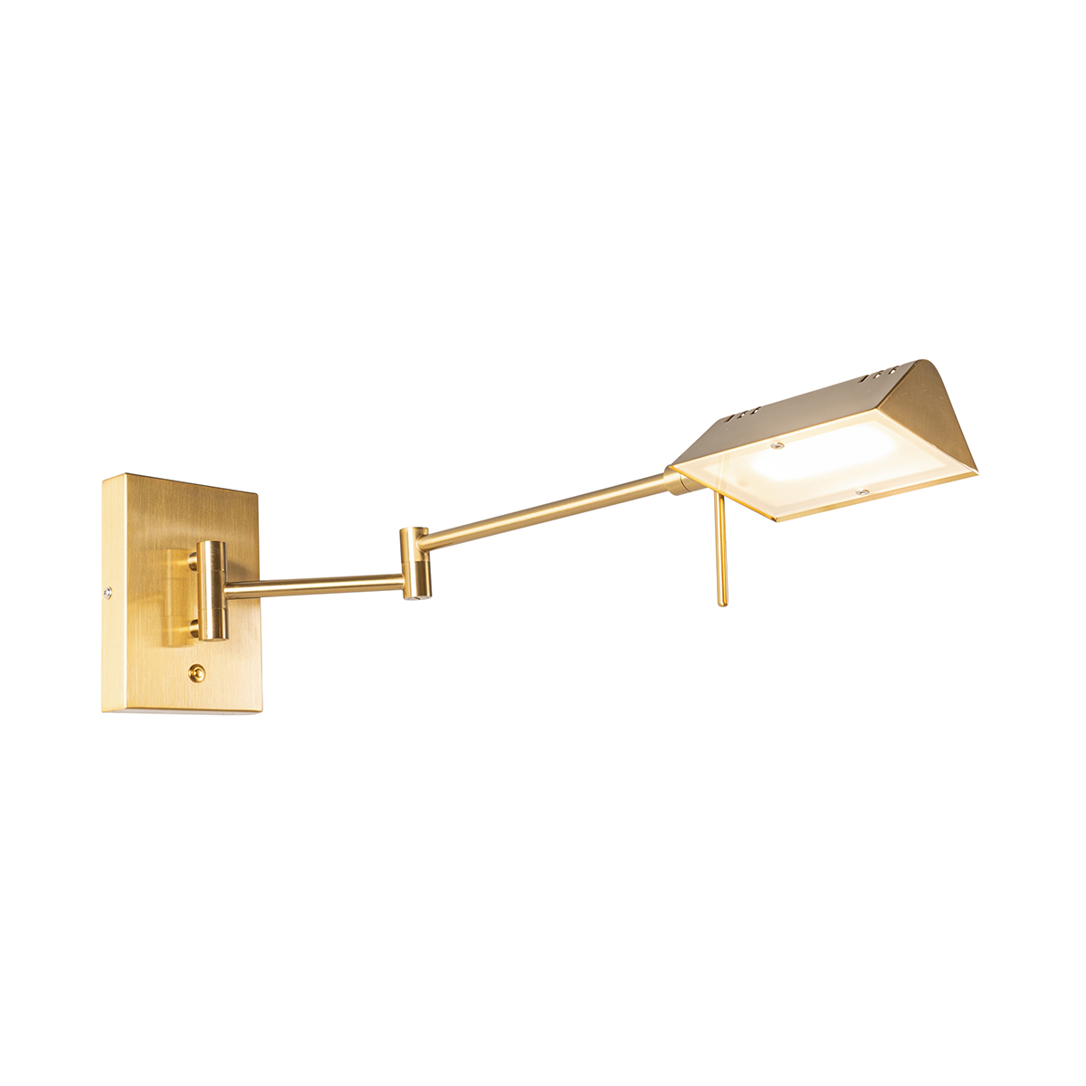 QAZQA Designerska lampa ścienna z mosiądzu z możliwością ściemniania diod LED - Notia