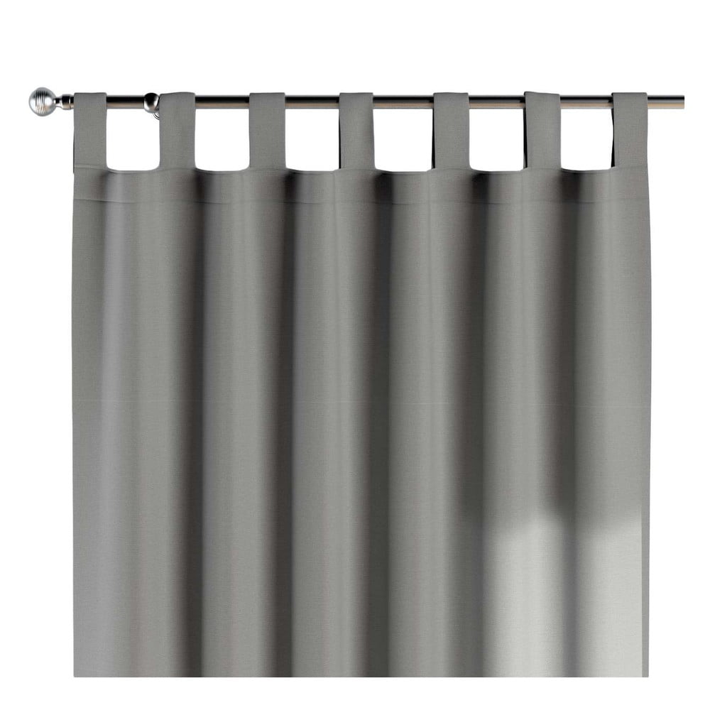 Dekoria Zasłona na szelkach 1 szt. szary 1szt 130 × 260 cm Loneta 310-133-24