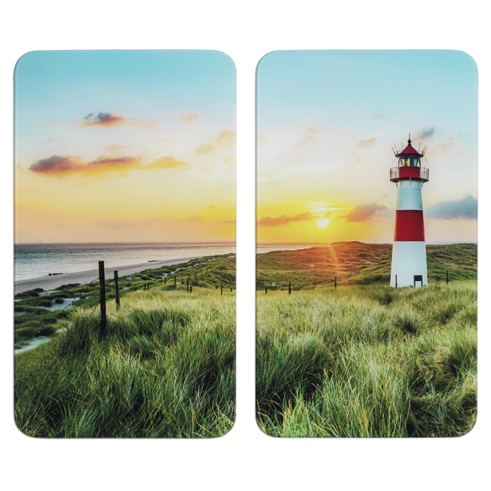 Szklane płyty ochronne na kuchenkę zestaw 2 szt. 52x30 cm Lighthouse – Maximex