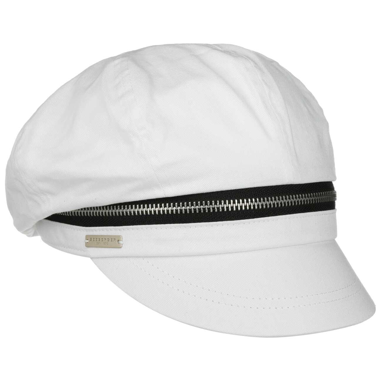 Czapka Kaszkiet Zip Cotton by Seeberger, biały, One Size