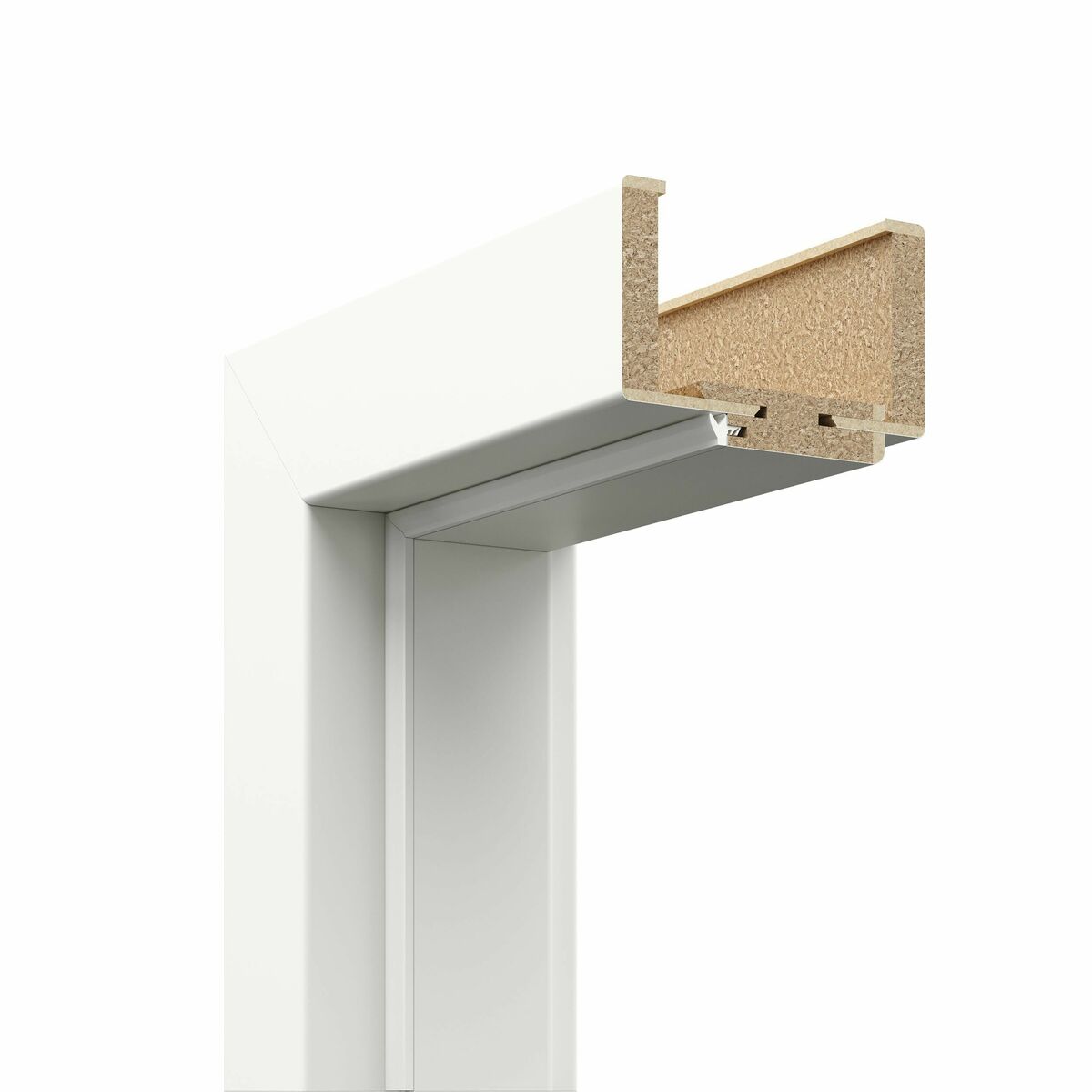 Ościeżnica regulowana bezprzylgowa do skrzydła Trim 60 prawa zakres 120-140 mm biała Porta