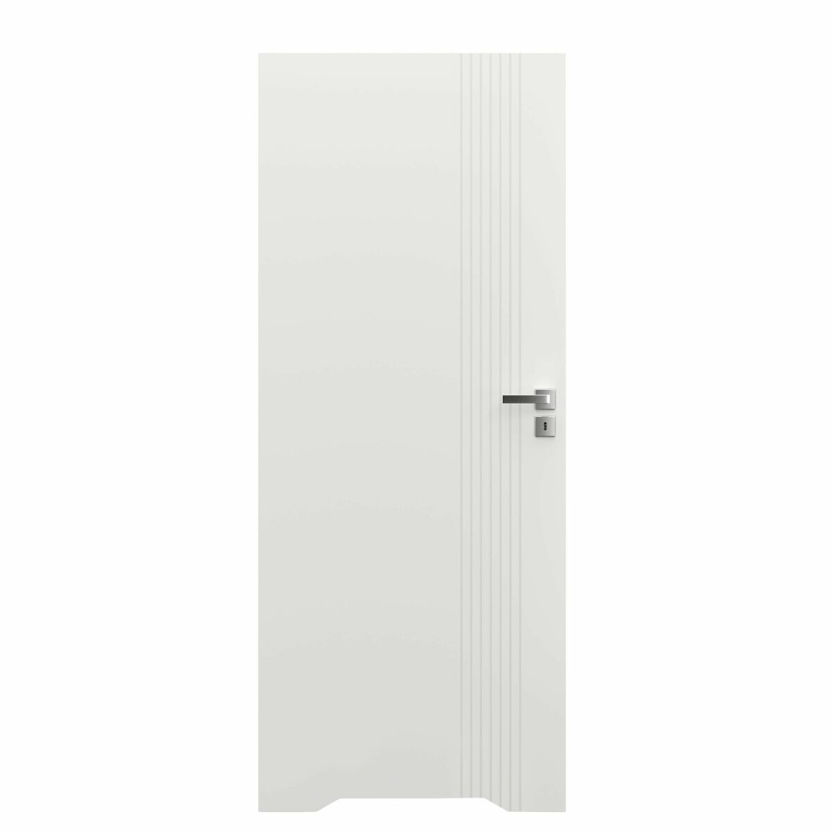 Skrzydło drzwiowe bezprzylgowe łazienkowe z podcięciem wentylacyjnym Trim D1 70 Lewe białe Porta