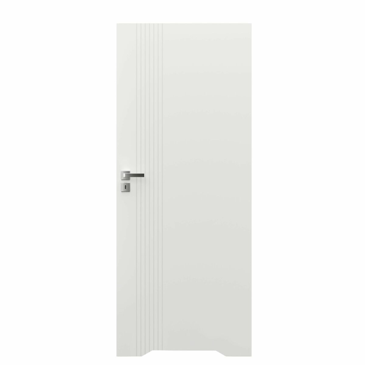 Skrzydło drzwiowe bezprzylgowe łazienkowe z podcięciem wentylacyjnym Trim D1 60 prawe białe Porta