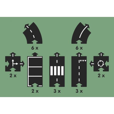 waytoplay 24 Highway, Building Set, czarna z białym striping