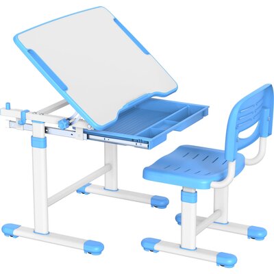 MOZOS DC-SET-BLUE zestaw biurko + krzesło niebieski