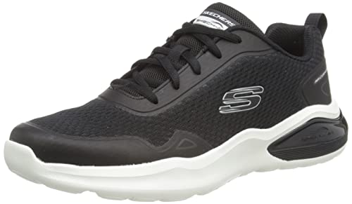 Skechers Męskie trampki 232562 BKW, czarne syntetyczne/siatkowe wykończenie, 6 UK, Czarne syntetyczne białe wykończenie siatkowe, 39.5 EU