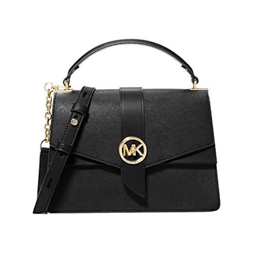 Michael Kors Women's MD TH Satchel, czarny, rozmiar M