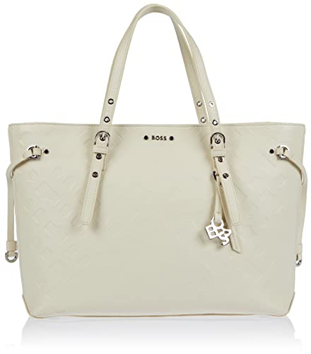 BOSS Women's Cindy Shopper-E Tote_Bag, Open White114, Open White114