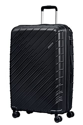 American Tourister Speedstar Spinner L, walizka z możliwością rozszerzenia, 77,5 cm, 94/102 l, czarna (Black), czarny (czarny), L (77.5 cm - 94/102 L), Walizki i wózki