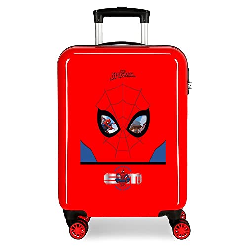 Marvel Spiderman Protector Walizka kabinowa Czerwony 38x55x20 cms Sztywne ABS Zapięcie kombinowane boczne 34L 2 kg 4 koła Podwójne bagaż ręczny, Czerwony, Maleta, Walizka kabinowa
