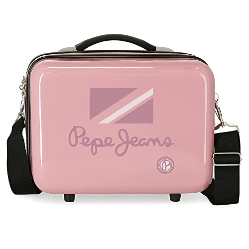 Pepe Jeans Holi kosmetyczka z torbą na ramię, różowa, 29 x 21 x 15 cm, sztywna, ABS 9,14 l, 0,84 kg, różowa, regulowana kosmetyczka z torbą na ramię, Rosa, Regulowana kosmetyczka z torbą na ramię