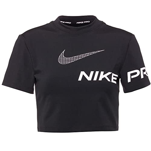 Nike NP DF Grx SS Crop Top Czarny/Biały L