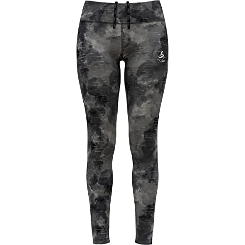 Odlo Damskie spodnie do biegania Tights Zeroweight Print Reflective