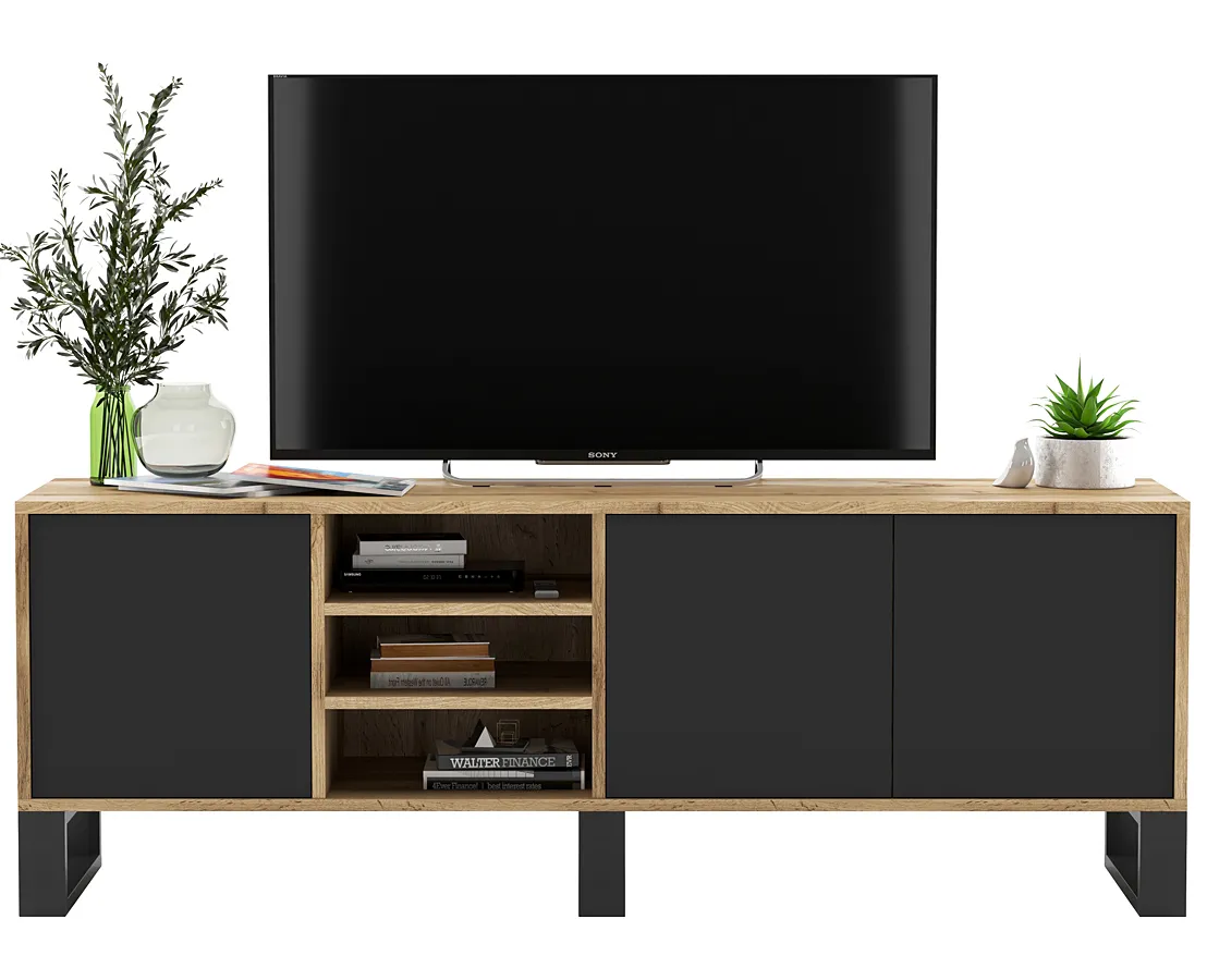 Na tv szafka dąb wotan czarny + P5-C02