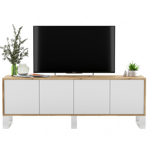 Szafka rtv dąb wotan + biały E7-B97