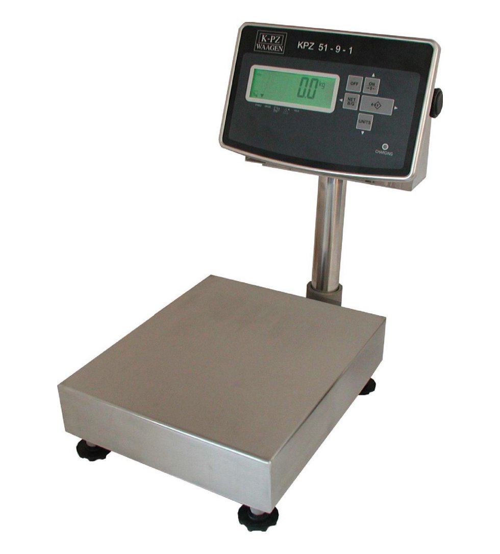 KPZ 2-06N, 15kg, 1g, 300x400mm (206N00153400) - waga magazynowa stołowa nierdzewna na słupku