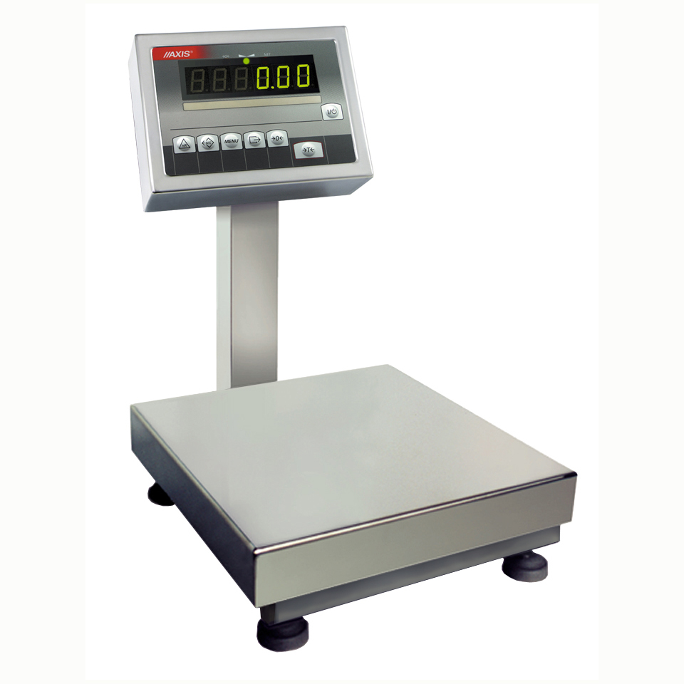 AXIS BA30NY A5, 30kg, 5g, 400x400mm - waga platformowa precyzyjna na słupku, nierdzewna