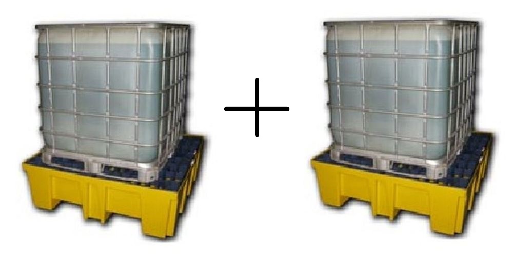 Arengo Paleta wanna wychwytowa, wysokoprofilowa, składowanie 4 beczki 200L lub pojemnik IBC/KTC, 510l (wymiary: 1320x1320x430 mm) 09880954 - 2 szt. rabat 5%