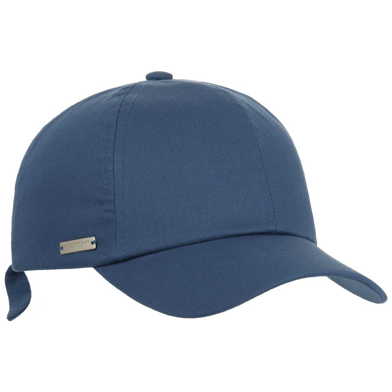 Czapka z Daszkiem Damska Uni Cotton by Seeberger, niebieski, One Size