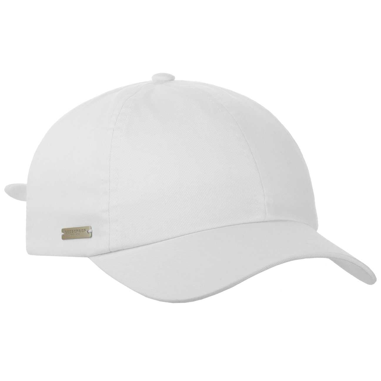 Czapka z Daszkiem Damska Uni Cotton by Seeberger, biały, One Size