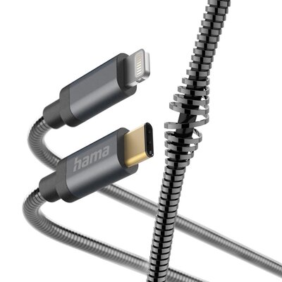 Kabel USB Typ-C - Lightning HAMA Metal 1.5 m Antracytowy