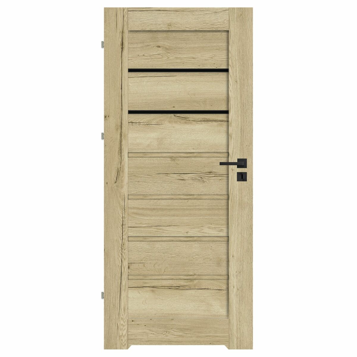 Skrzydło drzwiowe łazienkowe z podcięciem wentylacyjnym Syrion dąb halifax 90 lewe Nawadoor