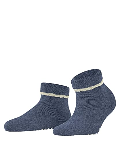 ESPRIT Damskie skarpety Cozy wzmocnione wełniane bez wzoru, przepuszczające powietrze, antypoślizgowe na podeszwie, 1 para skarpet do kapci, niebieskie (Light Denim 660), 39-42
