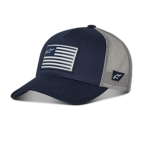 Alpinestars Męska czapka baseballowa z flagą Snapback wielokolorowa granatowy/szary Rozmiar uniwersalny
