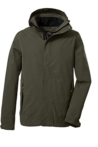 Killtec Męska kurtka funkcyjna / kurtka outdoorowa z odpinanym kapturem KOS 87 MN JCKT_XENIOS; ciemnooliwkowa, 5XL, 39147-000