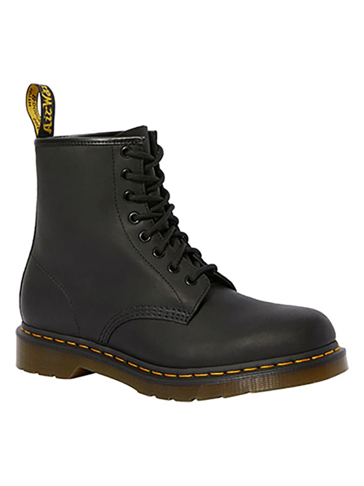 Dr. Martens Skórzane botki w kolorze czarnym