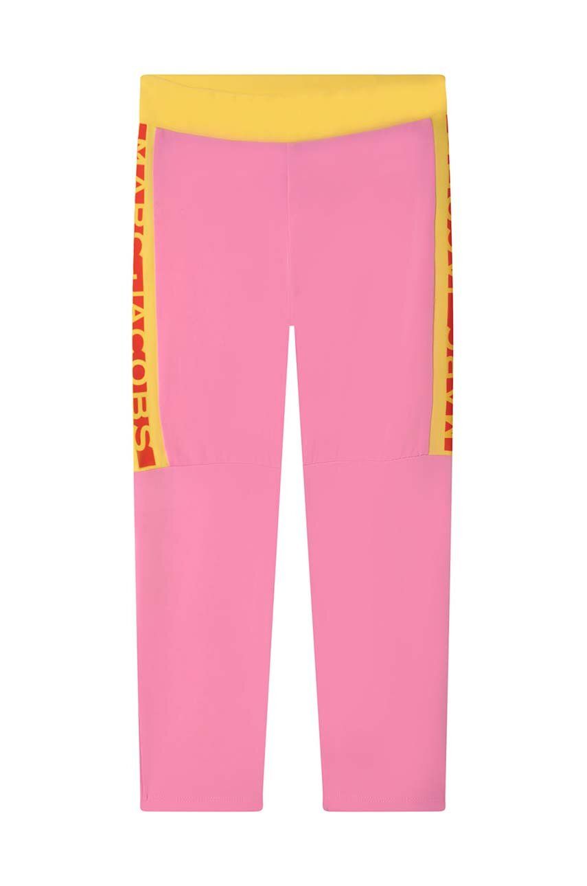 Marc Jacobs legginsy dziecięce kolor różowy z nadrukiem